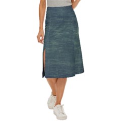 Wooden Wall Midi Panel Skirt by Azkajaya