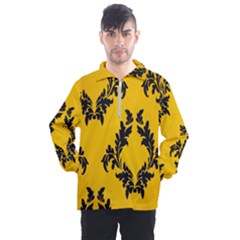 Yellow Regal Filagree Pattern Men s Half Zip Pullover