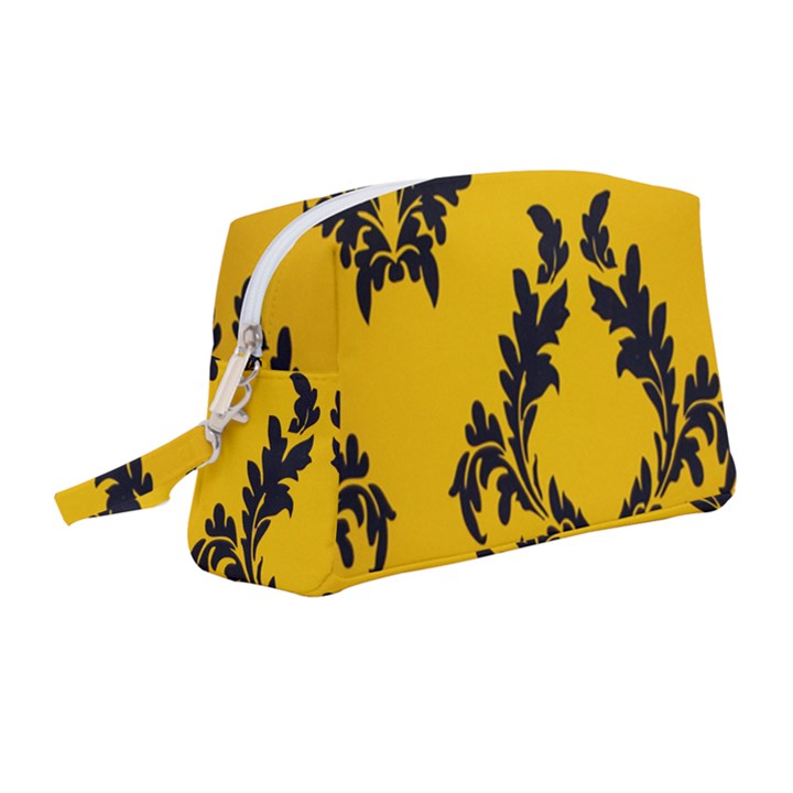 Yellow Regal Filagree Pattern Wristlet Pouch Bag (Medium)