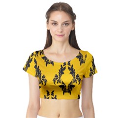 Zebra Zebra Pattern Zebra Fur Zebra Print Strip Short Sleeve Crop Top by Azkajaya