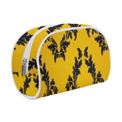 Yellow Regal Filagree Pattern Make Up Case (small) by Azkajaya