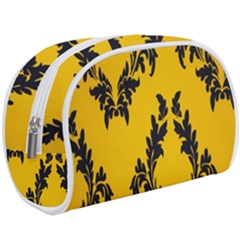 Yellow Regal Filagree Pattern Make Up Case (large) by Azkajaya