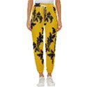 Yellow Regal Filagree Pattern Women s Cropped Drawstring Pants View1