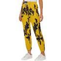 Yellow Regal Filagree Pattern Women s Cropped Drawstring Pants View2