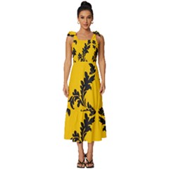 Zebra Zebra Pattern Zebra Fur Zebra Print Strip Tie-strap Tiered Midi Chiffon Dress by Azkajaya