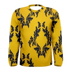 Yellow Regal Filagree Pattern Men s Long Sleeve T-shirt