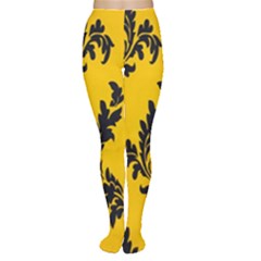 Yellow Regal Filagree Pattern Tights