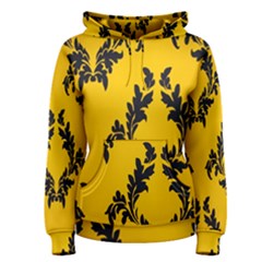 Yellow Regal Filagree Pattern Women s Pullover Hoodie