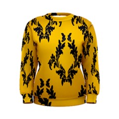 Yellow Regal Filagree Pattern Women s Sweatshirt