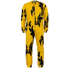 Yellow Regal Filagree Pattern Onepiece Jumpsuit (men)