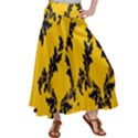 Yellow Regal Filagree Pattern Women s Satin Palazzo Pants View1