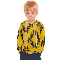 Yellow Regal Filagree Pattern Kids  Overhead Hoodie