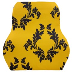 Yellow Regal Filagree Pattern Car Seat Back Cushion  by Azkajaya