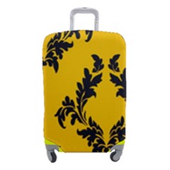 Yellow Regal Filagree Pattern Luggage Cover (small) by Azkajaya