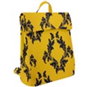 Yellow Regal Filagree Pattern Flap Top Backpack View2