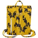 Yellow Regal Filagree Pattern Flap Top Backpack View3