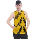 Yellow Regal Filagree Pattern Men s Sleeveless Hoodie View1