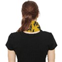 Yellow Regal Filagree Pattern Face Covering Bandana (Triangle) View2