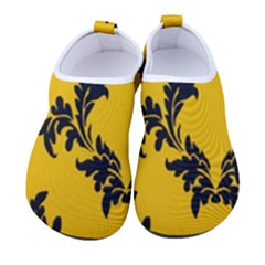 Yellow Regal Filagree Pattern Kids  Sock-style Water Shoes by Azkajaya