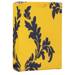 Yellow Regal Filagree Pattern Playing Cards Single Design (rectangle) With Custom Box