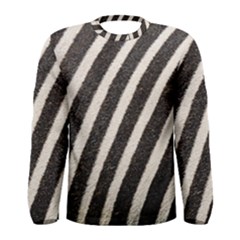 Zebra Zebra Pattern Zebra Fur Zebra Print Strip Men s Long Sleeve T-shirt by Azkajaya