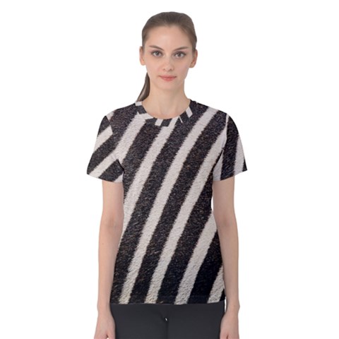 Zebra Zebra Pattern Zebra Fur Zebra Print Strip Women s Cotton T-shirt by Azkajaya