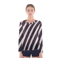 Zebra Zebra Pattern Zebra Fur Zebra Print Strip Women s Long Sleeve T-shirt