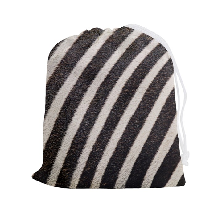 Zebra Zebra Pattern Zebra Fur Zebra Print Strip Drawstring Pouch (2XL)