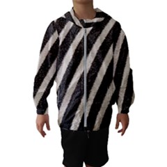 Zebra Zebra Pattern Zebra Fur Zebra Print Strip Kids  Hooded Windbreaker