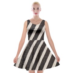 Zebra Zebra Pattern Zebra Fur Zebra Print Strip Velvet Skater Dress