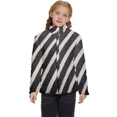 Zebra Zebra Pattern Zebra Fur Zebra Print Strip Kids  Puffer Bubble Jacket Coat by Azkajaya