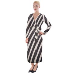 Zebra Zebra Pattern Zebra Fur Zebra Print Strip Velvet Maxi Wrap Dress by Azkajaya