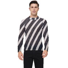 Zebra Zebra Pattern Zebra Fur Zebra Print Strip Men s Long Sleeve Rash Guard by Azkajaya