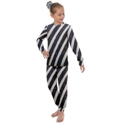 Zebra Zebra Pattern Zebra Fur Zebra Print Strip Kids  Long Sleeve Set 