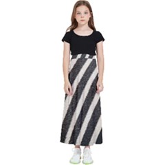 Zebra Zebra Pattern Zebra Fur Zebra Print Strip Kids  Flared Maxi Skirt by Azkajaya