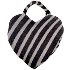 Zebra Zebra Pattern Zebra Fur Zebra Print Strip Giant Heart Shaped Tote by Azkajaya