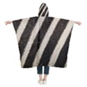 Zebra Zebra Pattern Zebra Fur Zebra Print Strip Kids  Hooded Rain Ponchos View2