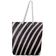 Zebra Zebra Pattern Zebra Fur Zebra Print Strip Full Print Rope Handle Tote (large) by Azkajaya