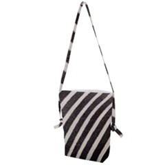 Zebra Zebra Pattern Zebra Fur Zebra Print Strip Folding Shoulder Bag by Azkajaya