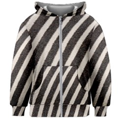 Zebra Zebra Pattern Zebra Fur Zebra Print Strip Kids  Zipper Hoodie Without Drawstring