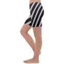 Zebra Zebra Pattern Zebra Fur Zebra Print Strip Kids  Lightweight Velour Capri Yoga Leggings View2