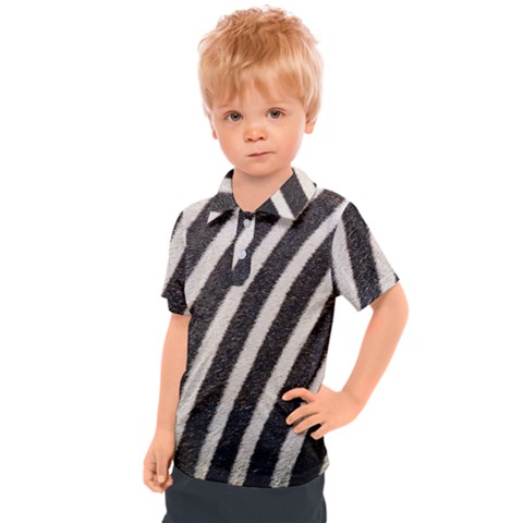 Zebra Zebra Pattern Zebra Fur Zebra Print Strip Kids  Polo T-shirt by Azkajaya