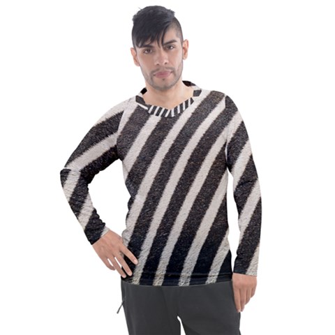 Zebra Zebra Pattern Zebra Fur Zebra Print Strip Men s Pique Long Sleeve T-shirt by Azkajaya