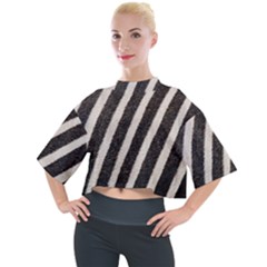 Zebra Zebra Pattern Zebra Fur Zebra Print Strip Mock Neck T-shirt by Azkajaya