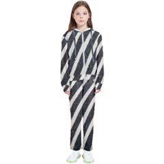 Zebra Zebra Pattern Zebra Fur Zebra Print Strip Kids  Tracksuit by Azkajaya