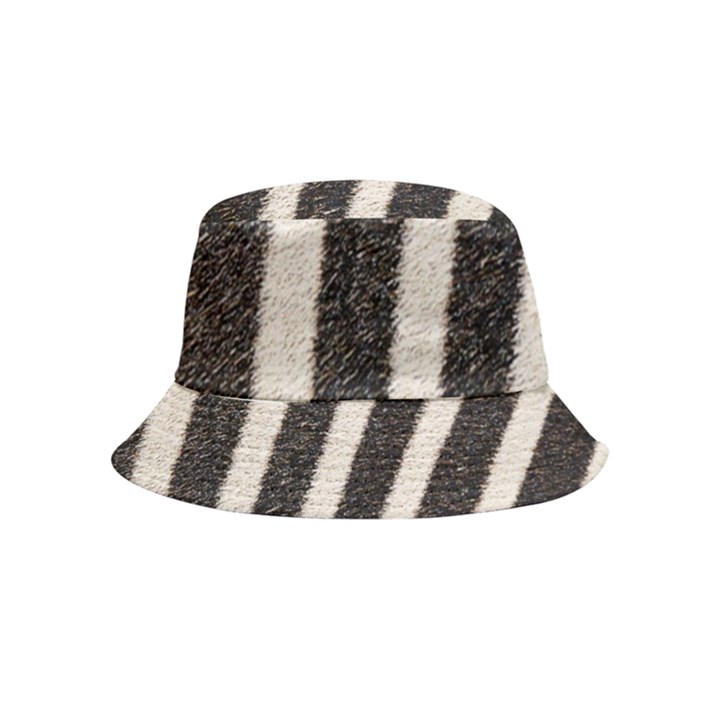 Zebra Zebra Pattern Zebra Fur Zebra Print Strip Inside Out Bucket Hat (Kids)