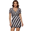 Zebra Zebra Pattern Zebra Fur Zebra Print Strip Low Cut Cap Sleeve Mini Dress View1