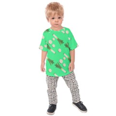 Leek Pattern 4 Kids  Raglan T-shirt