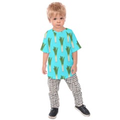 Leek Pattern 8 Kids  Raglan T-shirt