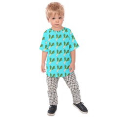 Leek Pattern 11 Kids  Raglan T-shirt